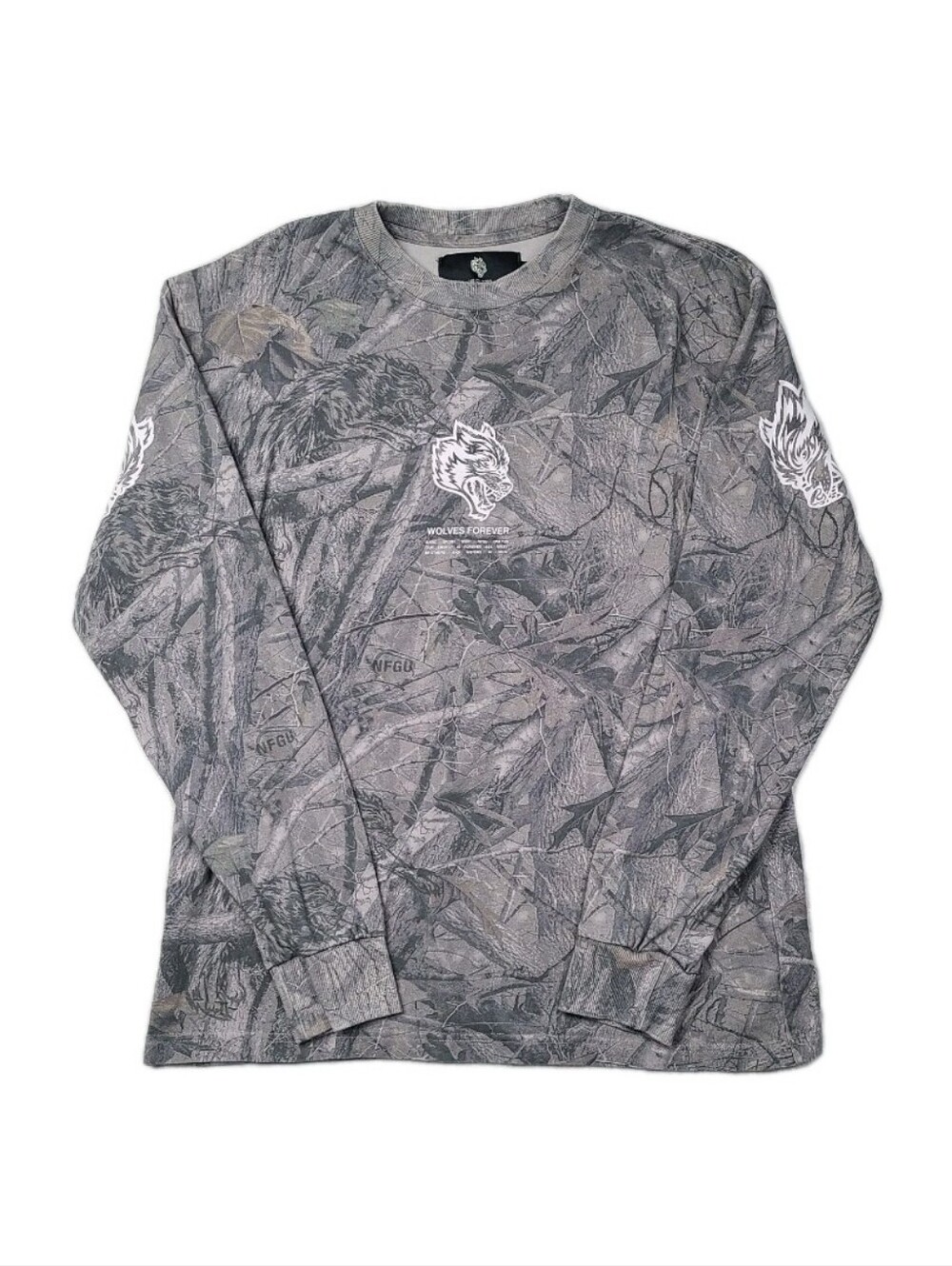 Darc Sport Wolves Long Sleeve Camo T Shirt Mens Size XL Limited Edition - RARE